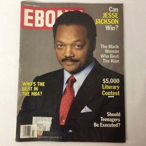 Ebony Magazine-March 1988-Jesse Jackson Cover Who’s The Best In The NBA?…